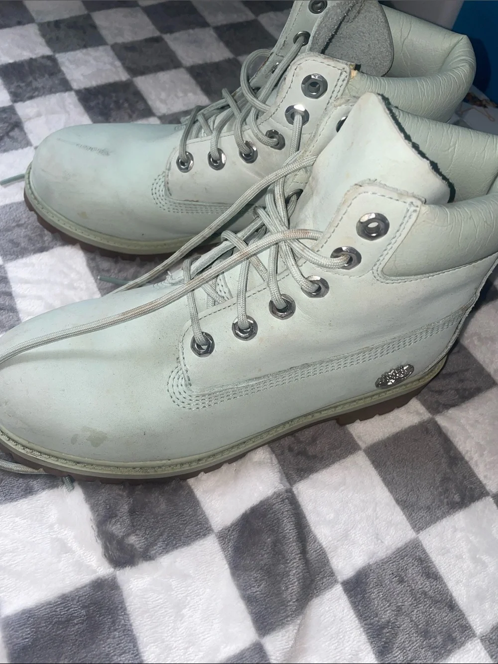 Timberland  Light Mint Lace-Up Boots
